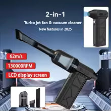 Ventilateur à Jet Turbo électrique 2 en 1, moteur sans balais et aspirateur à main, ventilateur Turbo violent à grande vitesse, Rechargeable par USB, puissant